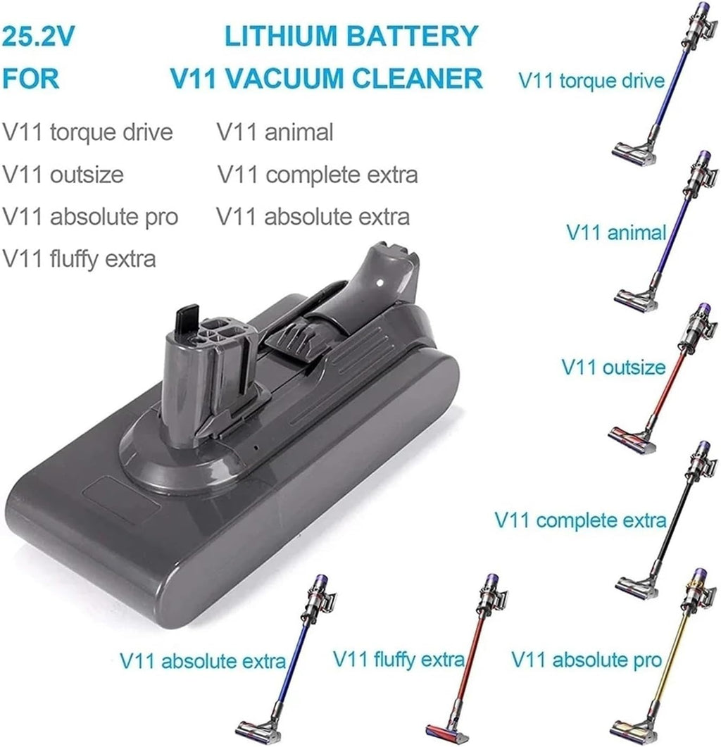 Li-Ion Battery 25.2V，Compatible for Dyson SV15，Vacuum Cleaner Fluffy SV15 V11 Absolute Extra V11 Absolute V11 Animal 970145-02