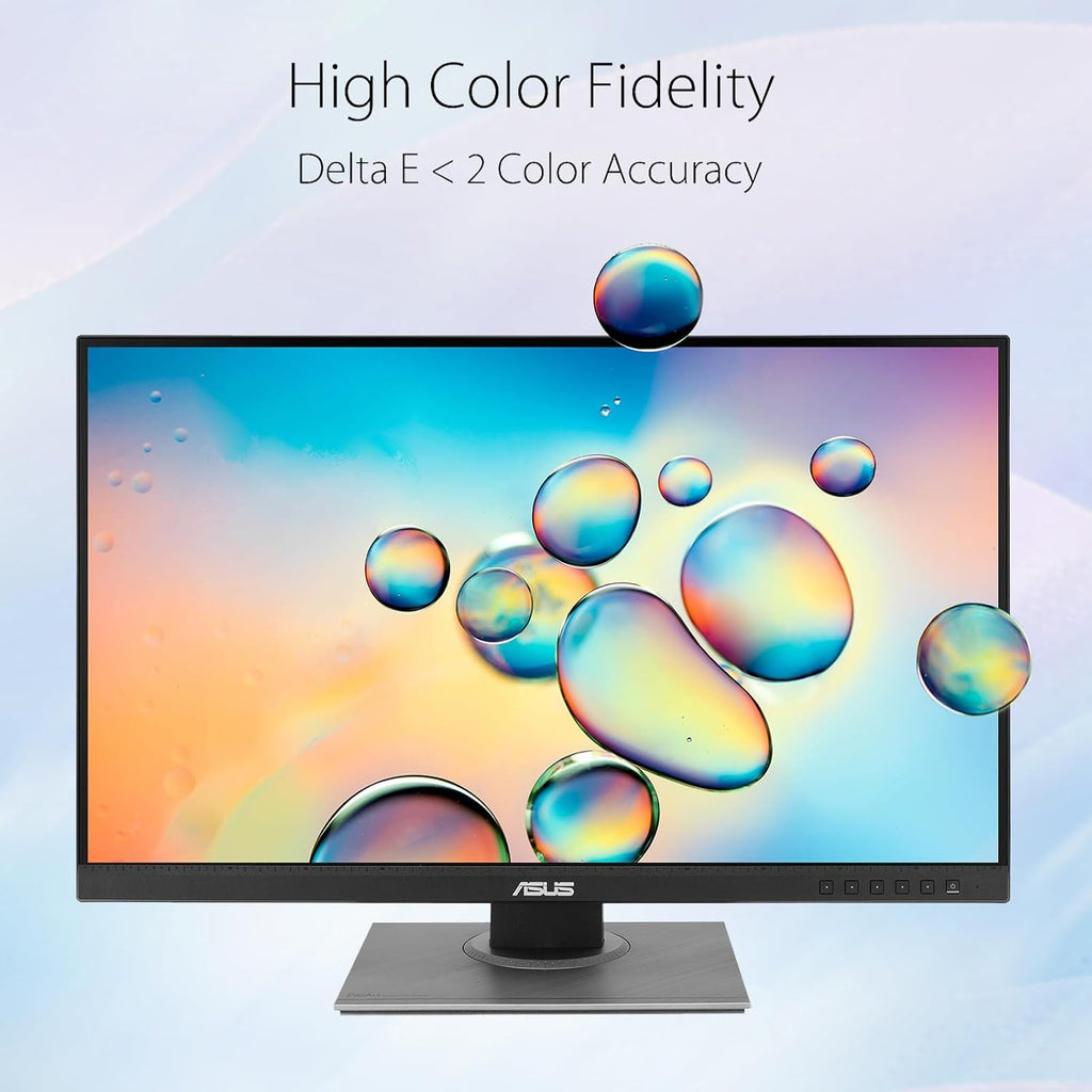ASUS ProArt 27' QHD Monitor, 1440P IPS Display, 100% sRGB|Rec. 709, Delta E < 2 Color Accuracy, Calman Verified, DP HDMI Mini DP DVI USB Hub, Ergonomic Tilt Swivel Pivot Height Adjustable Stand