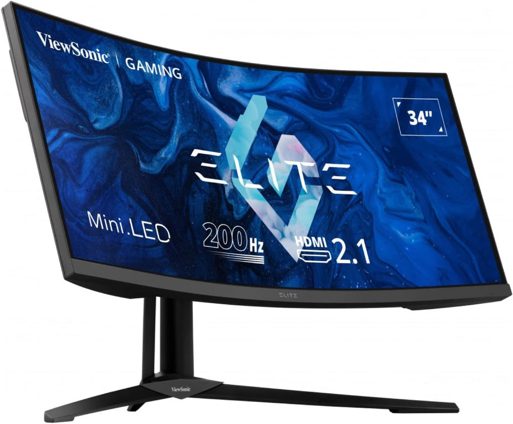 ViewSonic Elite XG341C-2K-S 34'' 1440p Curved Gaming Monitor - Certified Refurbished, Black