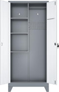61' Metal Storage Cabinet with Lockable Doors, Cleaning Supply Cabinet with Pegboard and Hanging Rod. Garage Tool Storage Cabinets for Home, Laundry, Office, Home Kitchen Utility Cabinet
