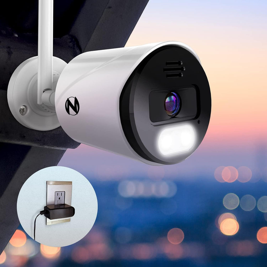 Night Owl Wi-Fi IP 4K HD Indoor/Outdoor Dual Spotlight Cameras with 2-Way Audio, Preset Voice Alerts and Built-in Camera Siren