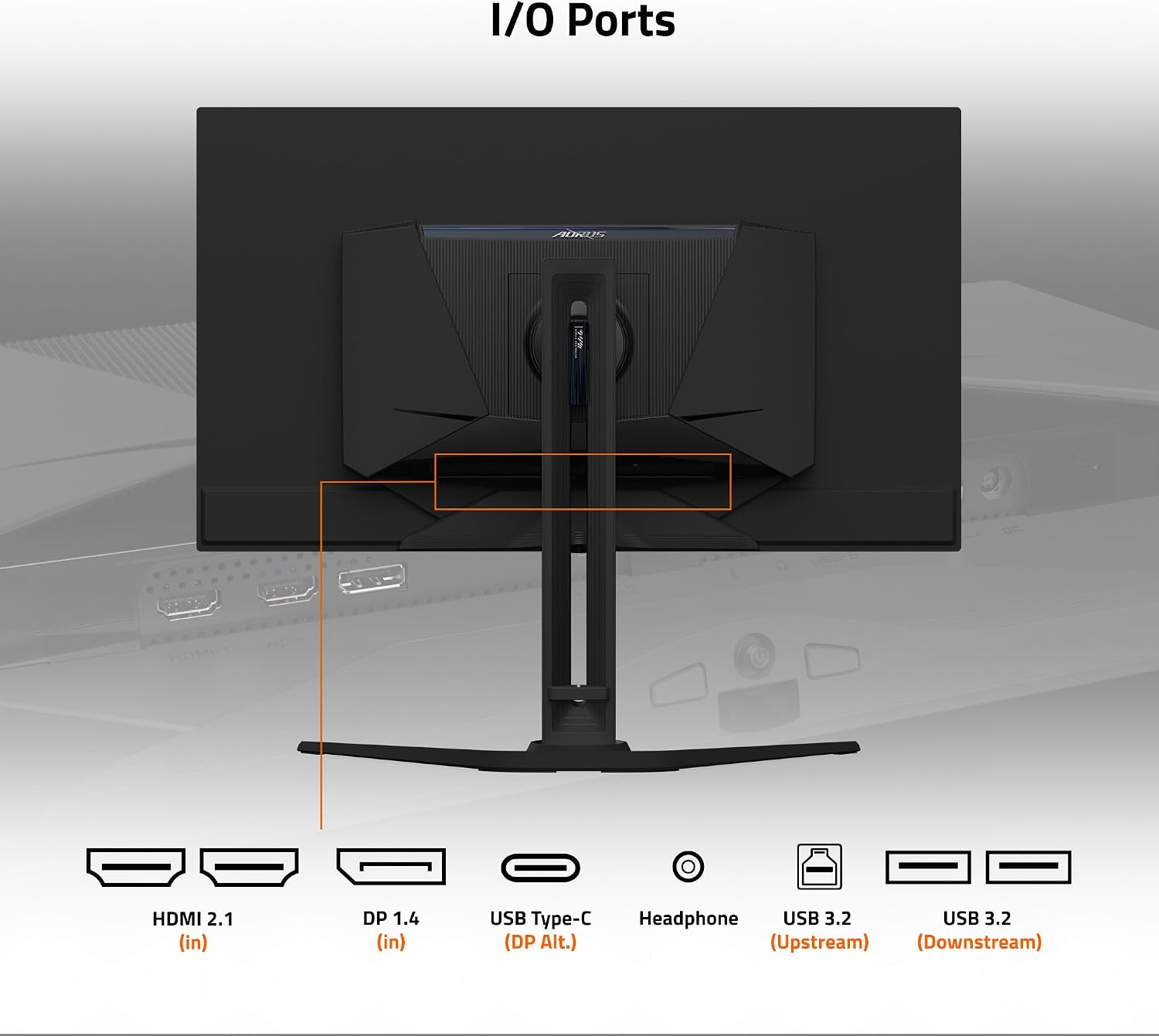 GIGABYTE - AORUS FO32U - 32' QD OLED Gaming Monitor - UHD 3840x2160-165Hz - 0.03ms GTG - AMD FreeSync Premium Pro - Type C KVM - HDMI, DP, Type C - Height Adjustable - Black (Renewed)