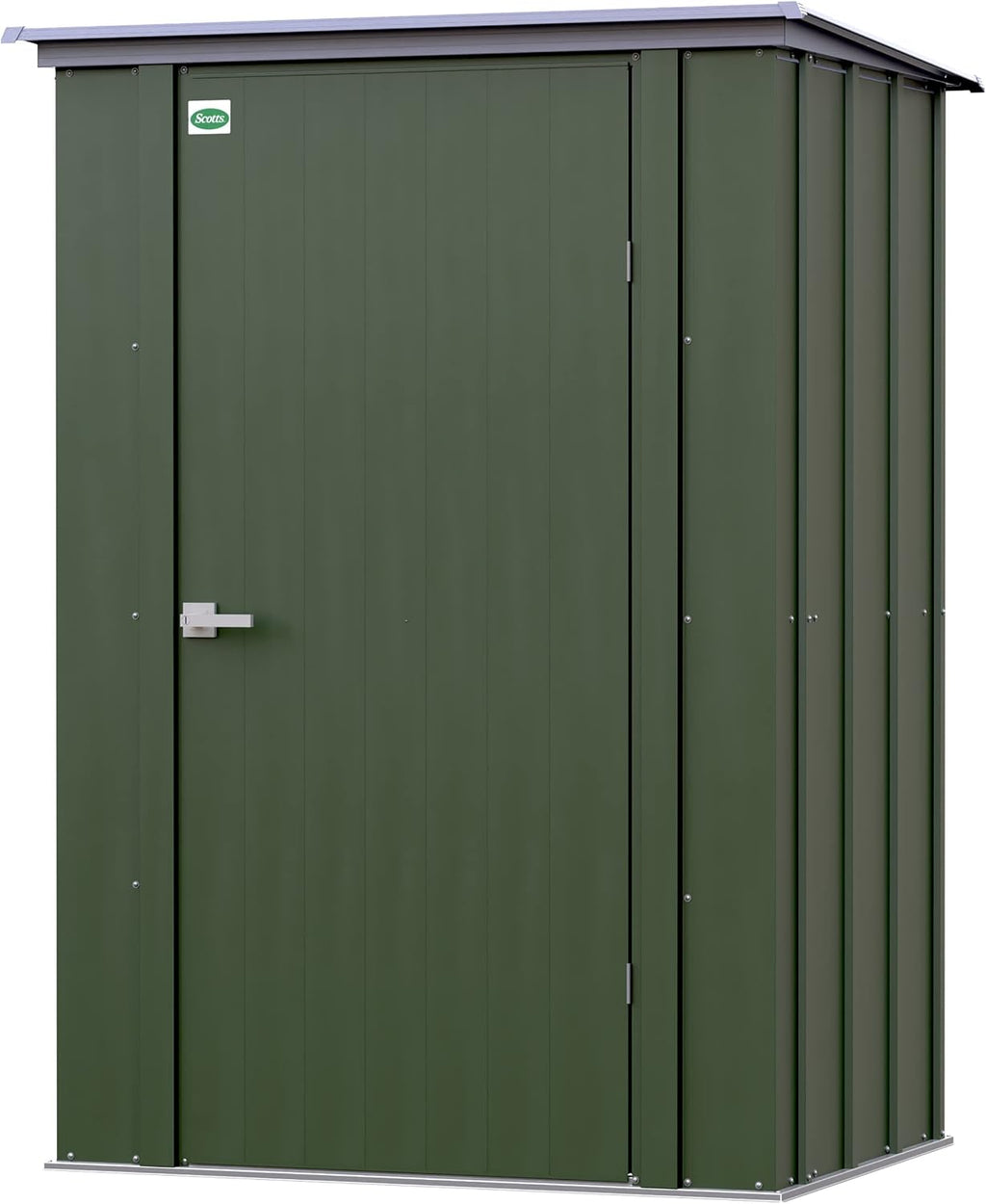 Scotts 4' x 3' x 6' Garden Storage Cabinet, Compact Outdoor Lockable Metal Shed Kit for Backyard, Patio, and Lawn