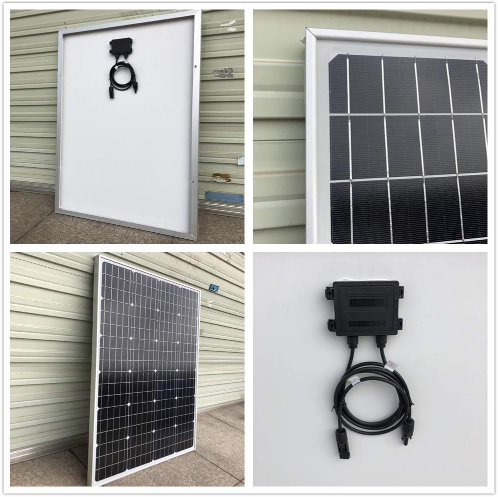 1000W Solar Panel Kit with 400W Wind Turbine Generator + 5pcs 120W Mono Solar Panel + 3000W 12V to 120V Power Inverter + Hybrid Charge Controller for 12V Battery Charge
