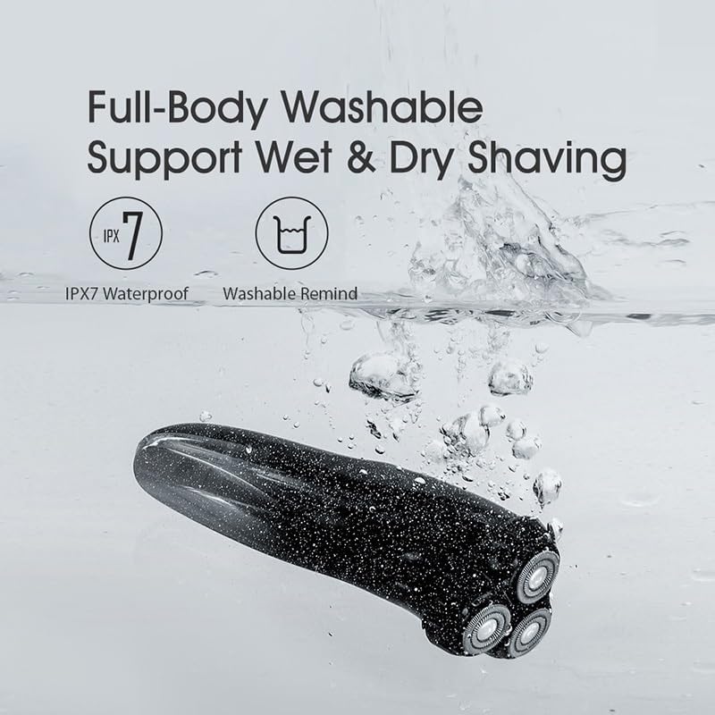Head Shaver for Men, Electric Shavers for Men Face Shaver with Popup Trimmer Rechargeable Wet & Dry Dual Use IPX7 Waterproof (Color : Black Set 2)