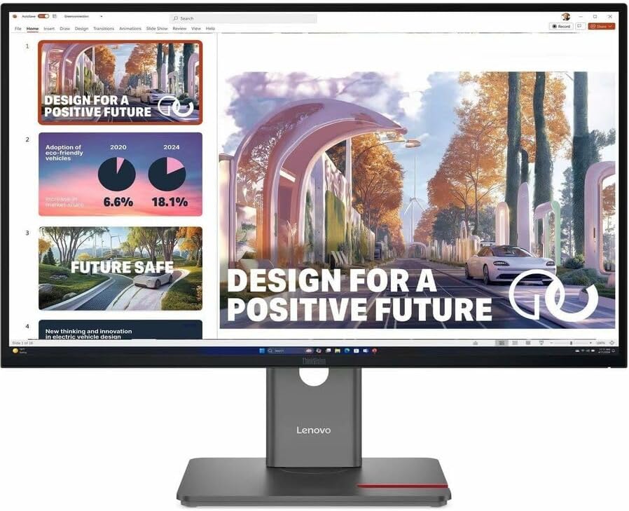 Lenovo ThinkVision P27QD-40 27' Class WQHD LED Monitor - 16:9 - Raven Black