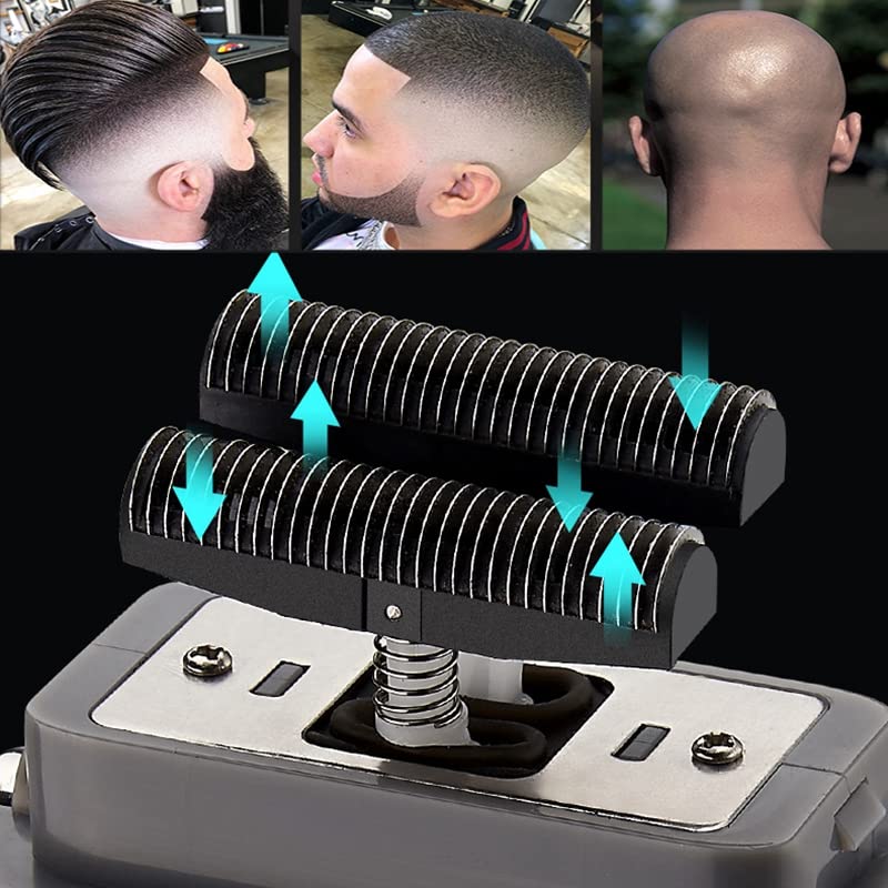 Men's Shaver, Cordless metal housing washable electric shaver hair beard shaving machine for men pro rechargeable electric razor stubble (Color : Gold)