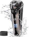 Head Shaver for Men, Waterproof face Grooming Electric Shaver Men Powerful Rotary Male Wet Dry face Electric Razor Men Rechargeable Beard Shaving