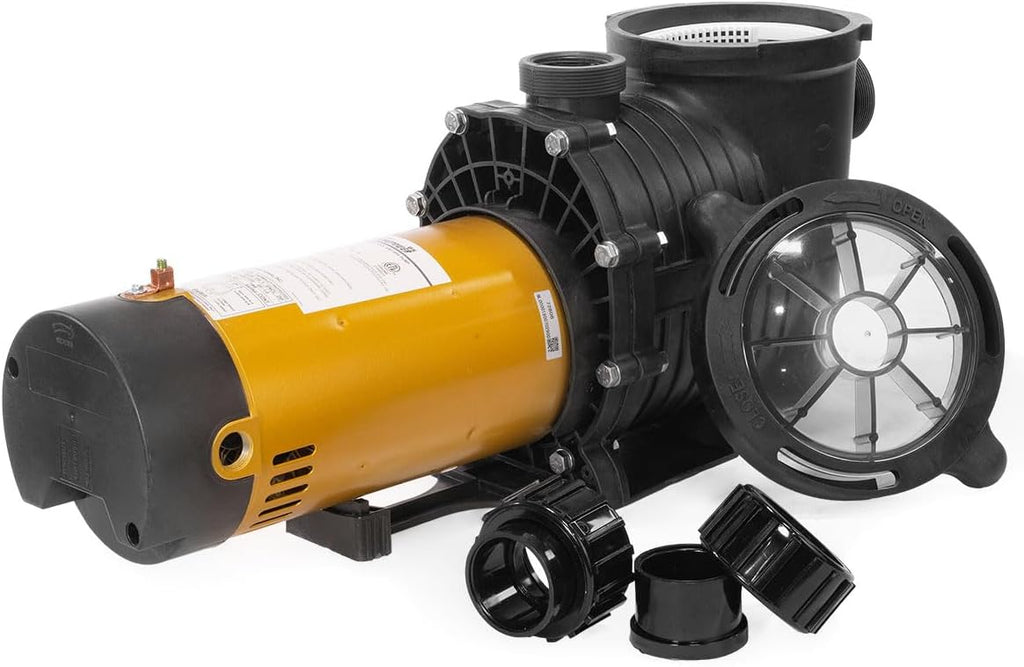 XtremepowerUS In-Ground Swimming Pool Pump Spa 1.75HP Dual Speed High Flow 5,280 GPH 1.5' NPT w/ Slip-On Fitting Included, Filter Basket, 230V