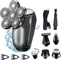 Electric Razor for Men, 6 In 1 Grooming Kit 6-blade Electric Shaver For Men Body Beard Hair Trimmer Electric Razor Bald Shaving Machine Rechargeable