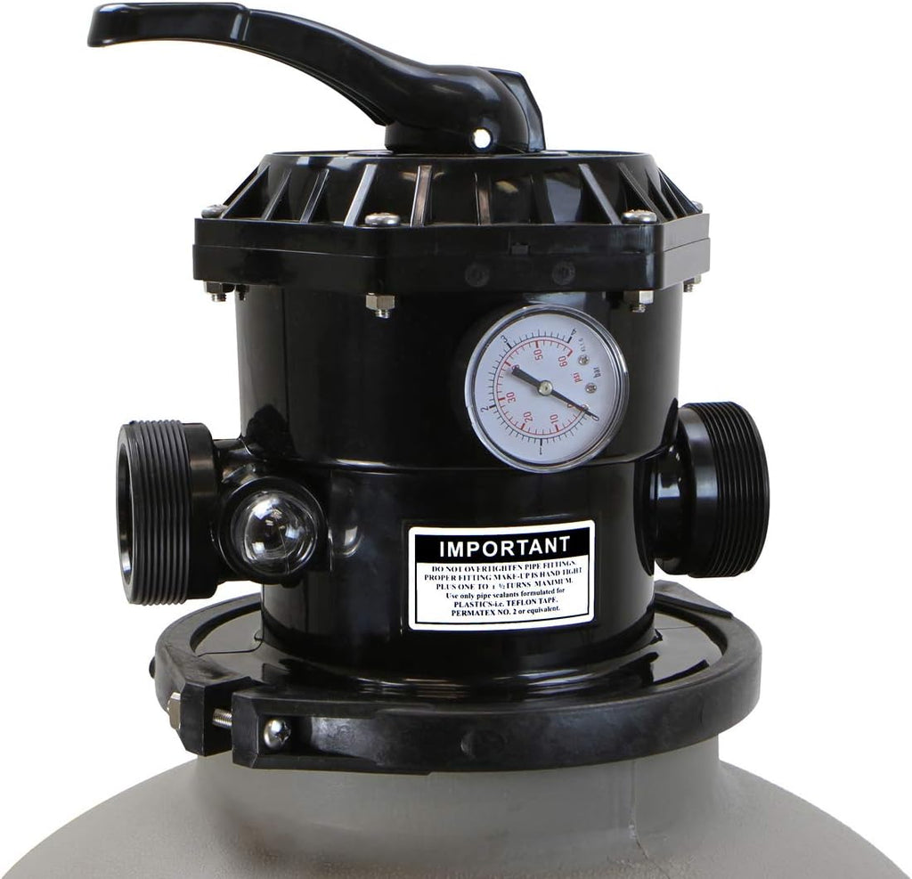 XtremepowerUS 16' Above Inground Swimming Pool Sand Filter System 7-Way Port Valve Pool Filter 21,000 Gallons