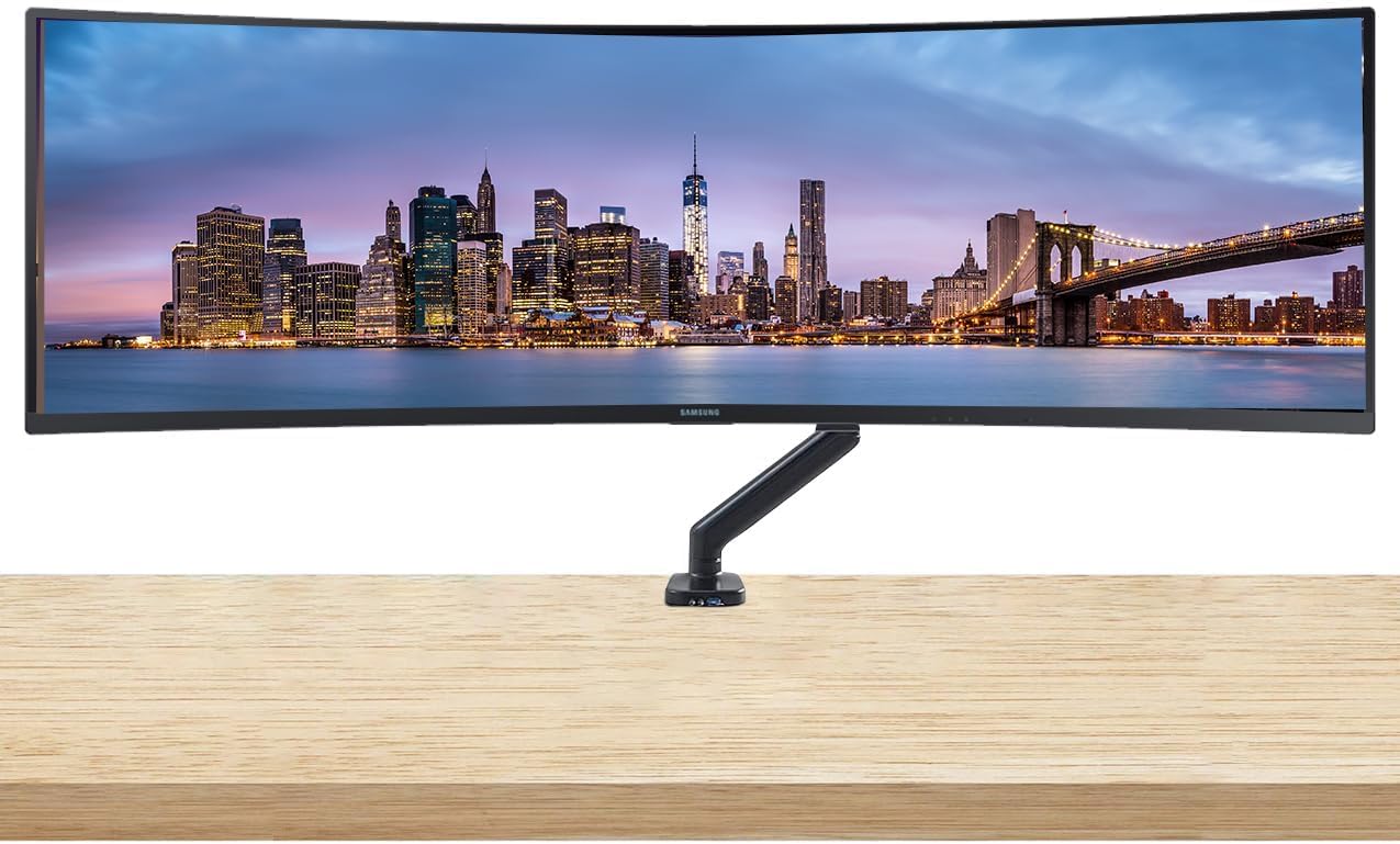 HP EliteDisplay E45c G5 45 inch 5120 x 1440 DQHD Curved Monitor, with Full Dock, Ethernet, DisplayPort, Speaker and Desk Mount Stand