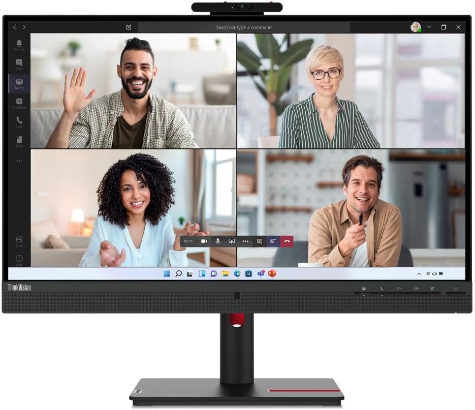Lenovo ThinkVision T27hv-30 27' Class Webcam WQHD LED Monitor - 16:9 - Raven Black