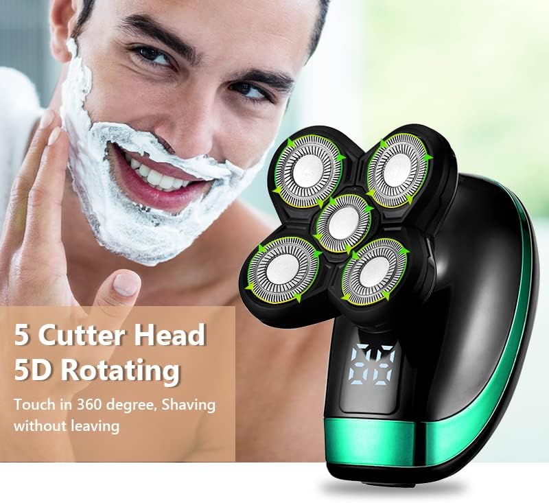Electric Razor for Men, Multi Grooming Kit Digital Display Electric Shaver Hair Trimmer Beard Electric Razor Wet Dry Men Facial&Body Shaving Machine ( Color : Package A )