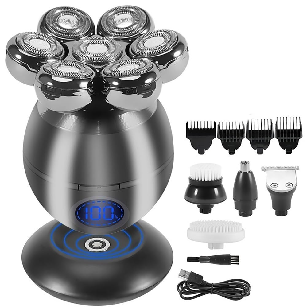 Head Shavers for Bald Men, Rechargeable 5 in 1 Multi Grooming Kit Beard Hair Electric Shaver for Men Body Trimmer Facial Electric Razor Balde Shaving Machine