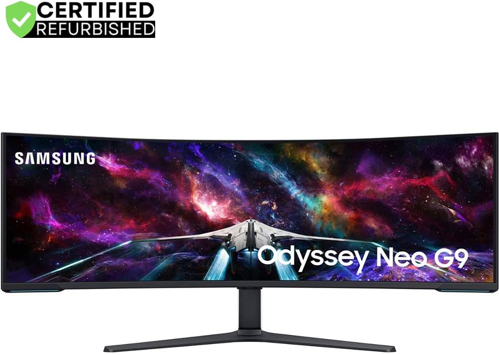 Samsung LS57CG952NNXZA 57 inch Odyssey Neo G9 Curved Gaming Monitor (Renewed) Bundle with 2 YR CPS Enhanced Protection Pack