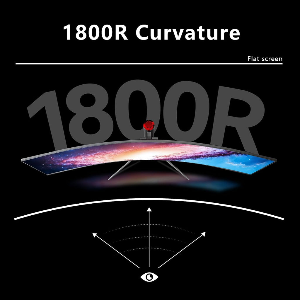 INNOCN Ultrawide 49' Curved 3840 x 1080P 144Hz 32:9 Monitor, Screen Split PIP PBP for Workflow/Gaming, R1800, 99% sRGB, HDR400, USB C, DisplayPort, HDMI, Speakers, Adjustable, Black (HDMI+DP Cable)