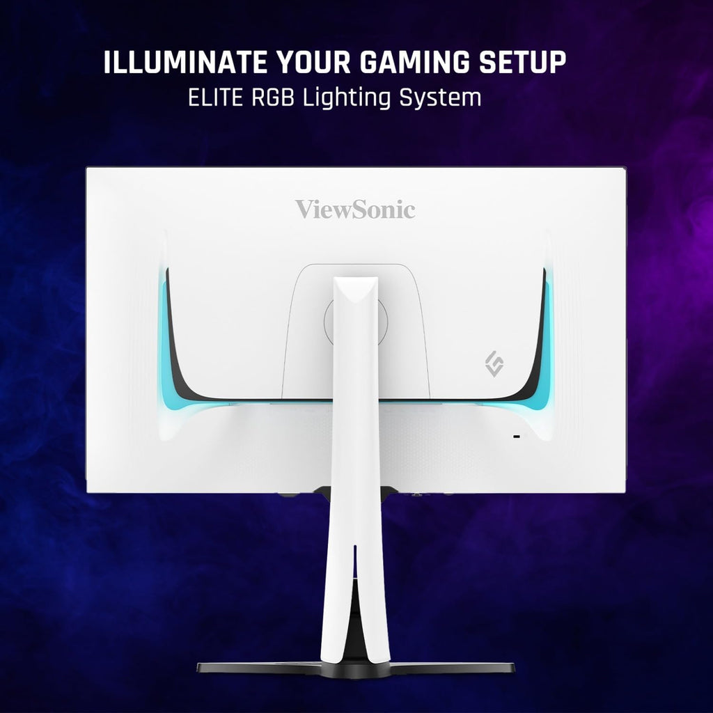 ViewSonic XG272-2K-OLED 27 Inch 1440p 240Hz White Gaming Ergonomic RGB OLED Monitor with up to 0.01ms, AMD FreeSync Premium, G-Sync Compatibility, and USB-C/HDMI v2.1/DP Inputs (Renewed)