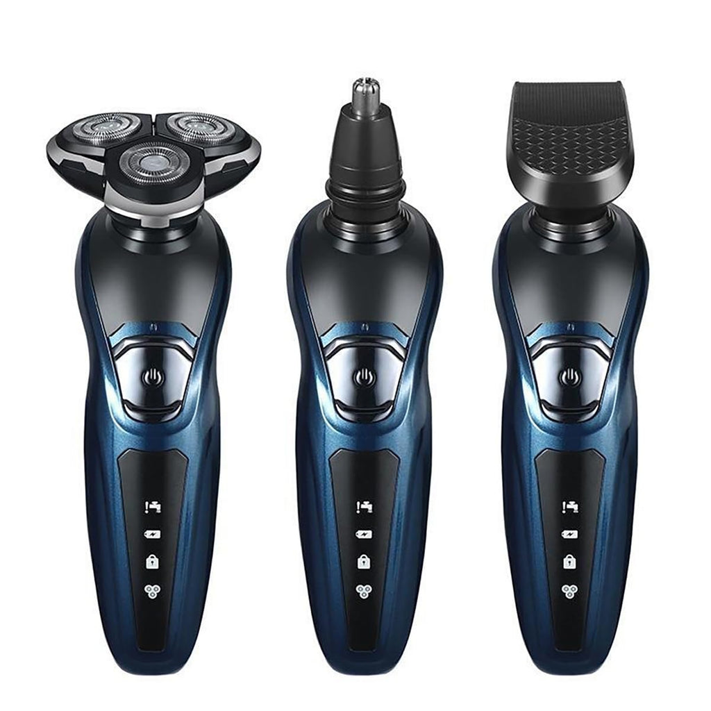Head Shavers for Bald Men, 3 in 1 Electric Shaver for Men Portable Rechargeable Beard Trimmer Body Hair Shaver Wet Dry Washable Grooming Kit