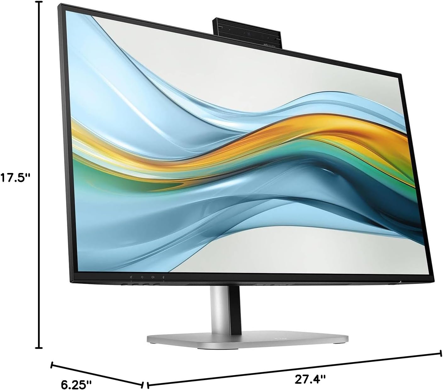 HP 527pm 27' Class WQHD LCD Monitor - 16:9 - Sleek Black, Silver - 27' Viewable - in-Plane Switching (IPS) Technology - 2560 x 1440-350 Nit - 100 Hz Refresh Rate - Speakers - USB Type-C