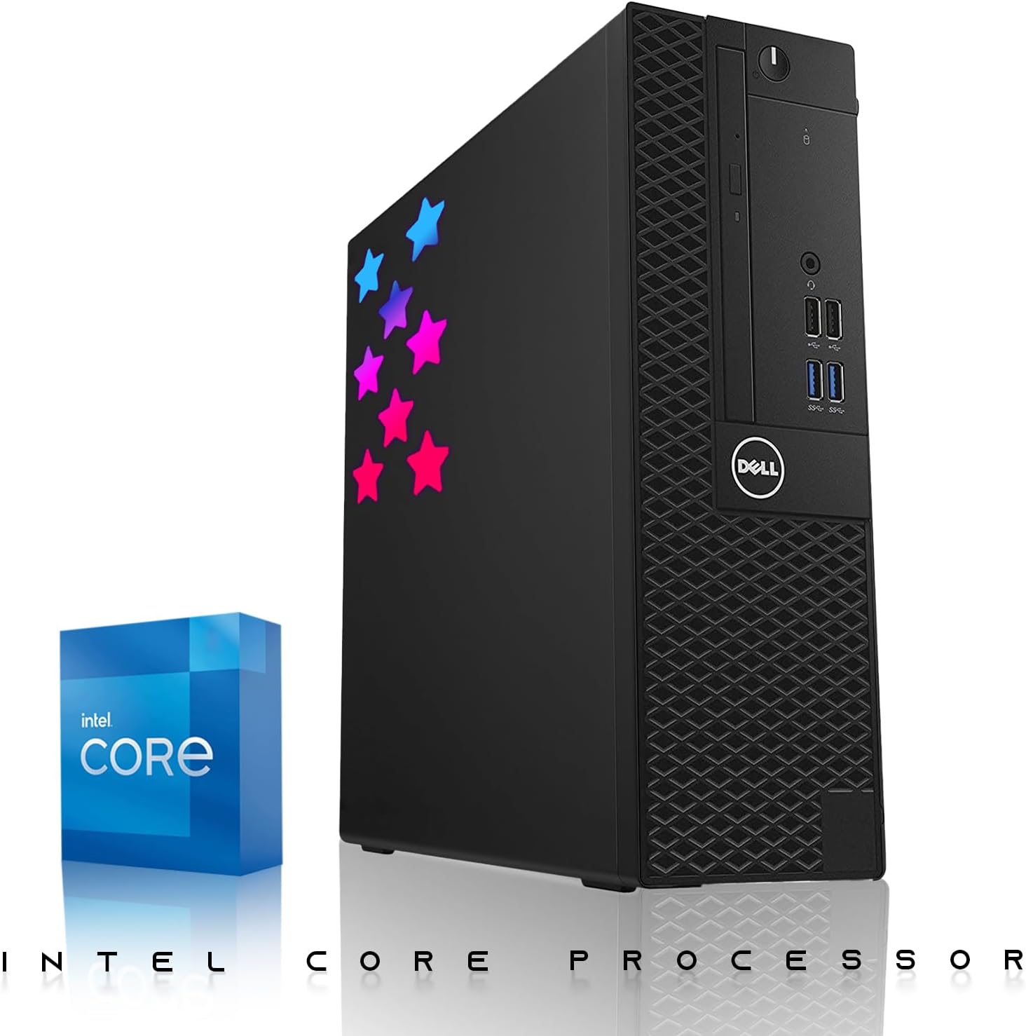 Dell Desktop PC Gaming Bundle - Core i7, 16GB RAM, 1TB SSD, 27-inch Monitor, GT 730, RGB Keyboard with AI-Enhanced Copilot Key and Mouse, RGB Headphone, Webcam, Wi-Fi, Win 11 Pro (Renewed)