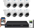 GW Security 8 Channel NVR UltraHD 4K Face Recognition LPR Commercial NDAA & TAA Compliant Security Camera System with 8 x 8MP @25FPS Outdoor & Indoor PoE Turret Cameras, CCTV for Business