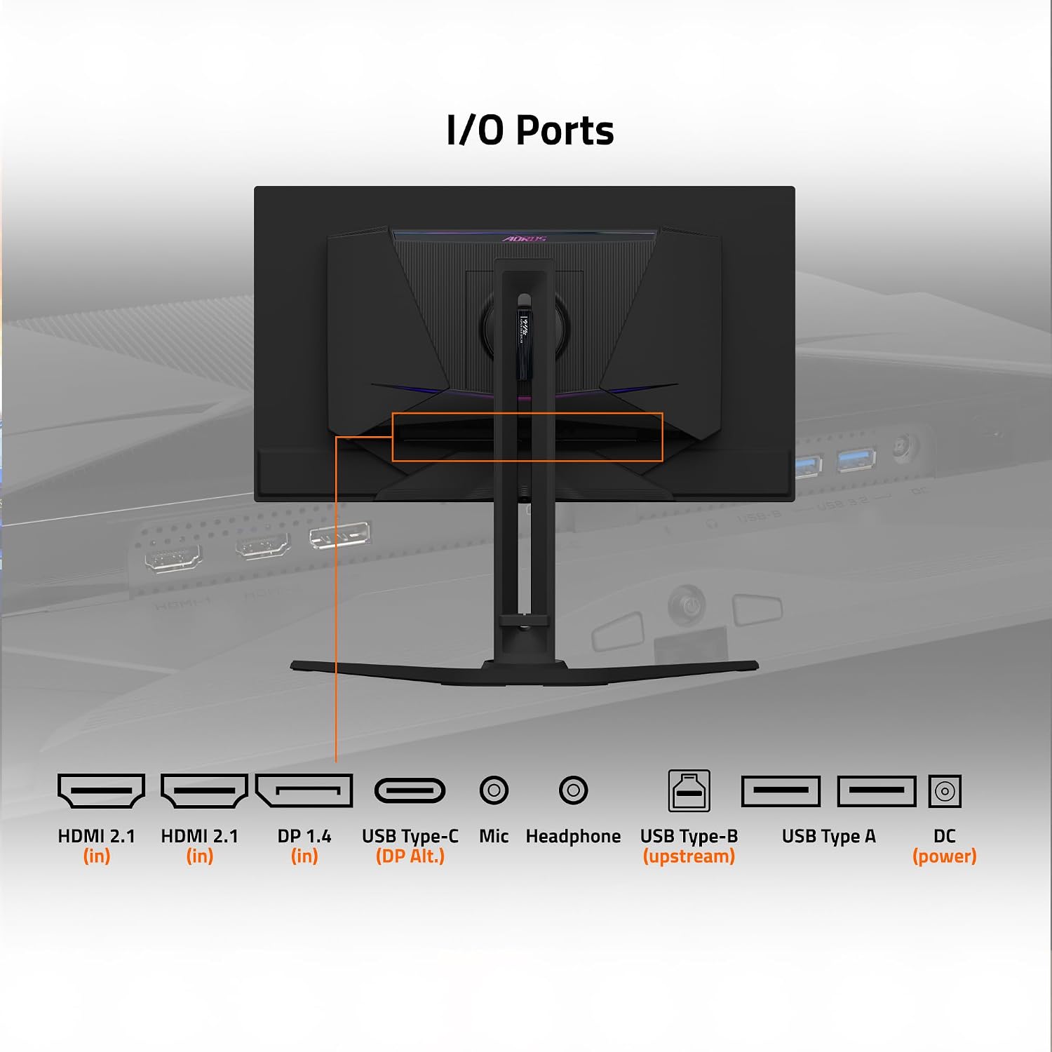 GIGABYTE - AORUS FO27Q3-27' QD OLED Gaming Monitor - QHD 2560x1440-360Hz - 0.03ms GTG - AMD FreeSync Premium Pro - Type C KVM - HDMI, DP, Type C - Height Adjustable - Black