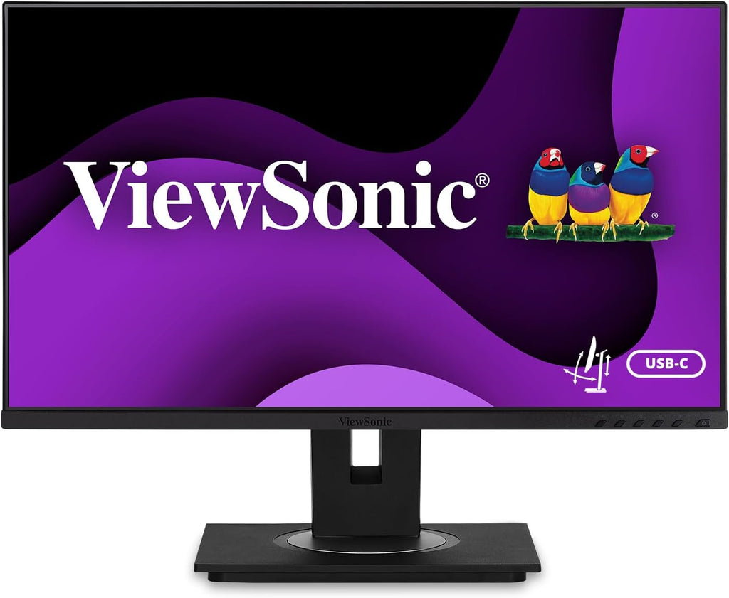 ViewSonic VG245 24 Inch 1080p Monitor Designed for Surface, IPS Display for Smooth Home and Office Productivity, Advanced Ergonomics, 60W USB-C, HDMI, and DisplayPort Inputs