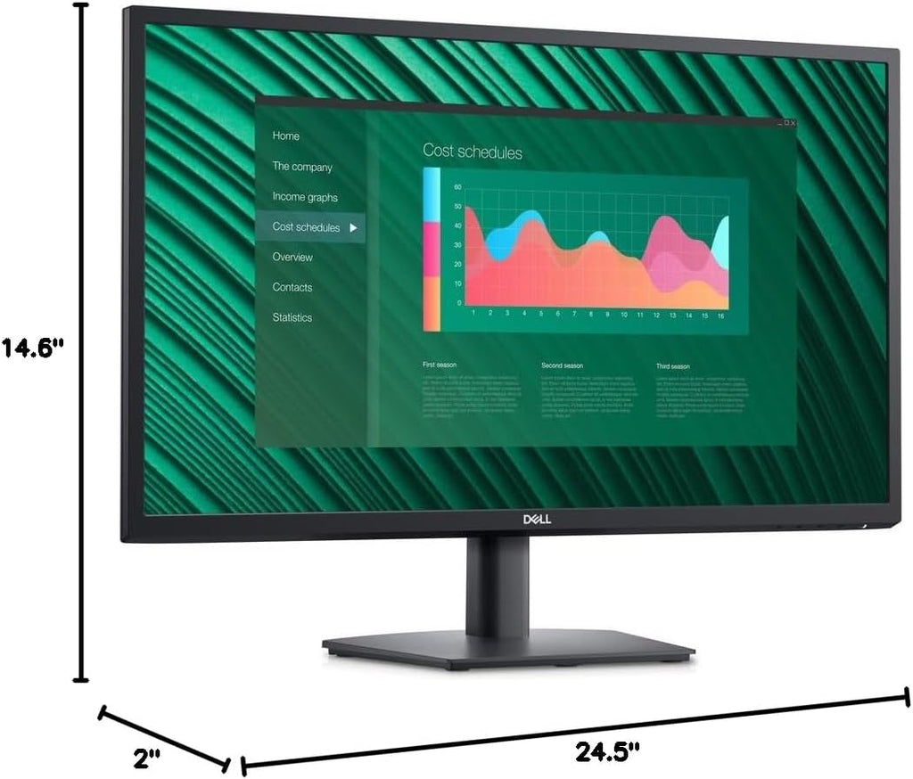 Dell E2723H Monitor - 27 inch FHD (1920 x 1080) | 16:9 | 300 nits | Anti-Glare | 16.7 Million Colors