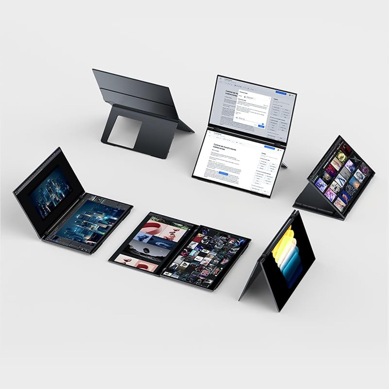 EHOMEWEI X1 Pro Dual Monitor, 2K 60Hz 16'*2 Laptop Expansion Portable Screens 2560 * 1600 100% DCI-P3 HDR 400 cd/㎡ Brightness for Gaming Phone/Switch/Windows MacOS No Stylus Touch