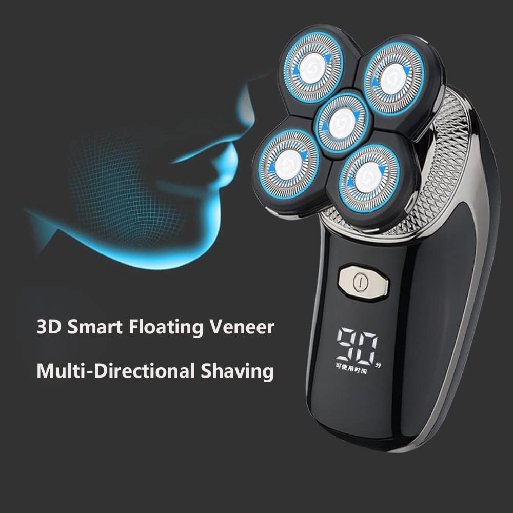 Head Shavers for Bald Men, Waterproof Electric Shaver for Men Beard Hair Trimmer Electric Razor Rechargeable Shaving Machine for Bald Head