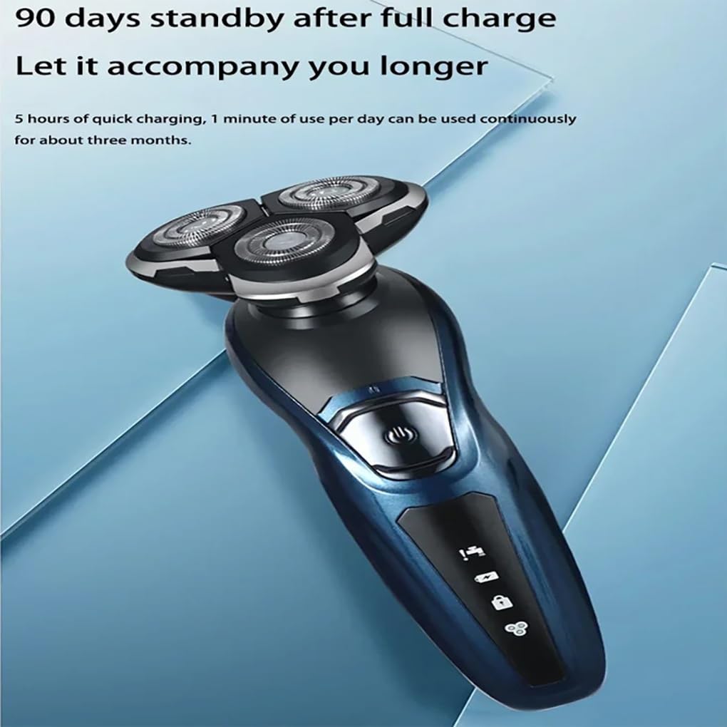 Head Shavers for Bald Men, 3 in 1 Electric Shaver for Men Portable Rechargeable Beard Trimmer Body Hair Shaver Wet Dry Washable Grooming Kit