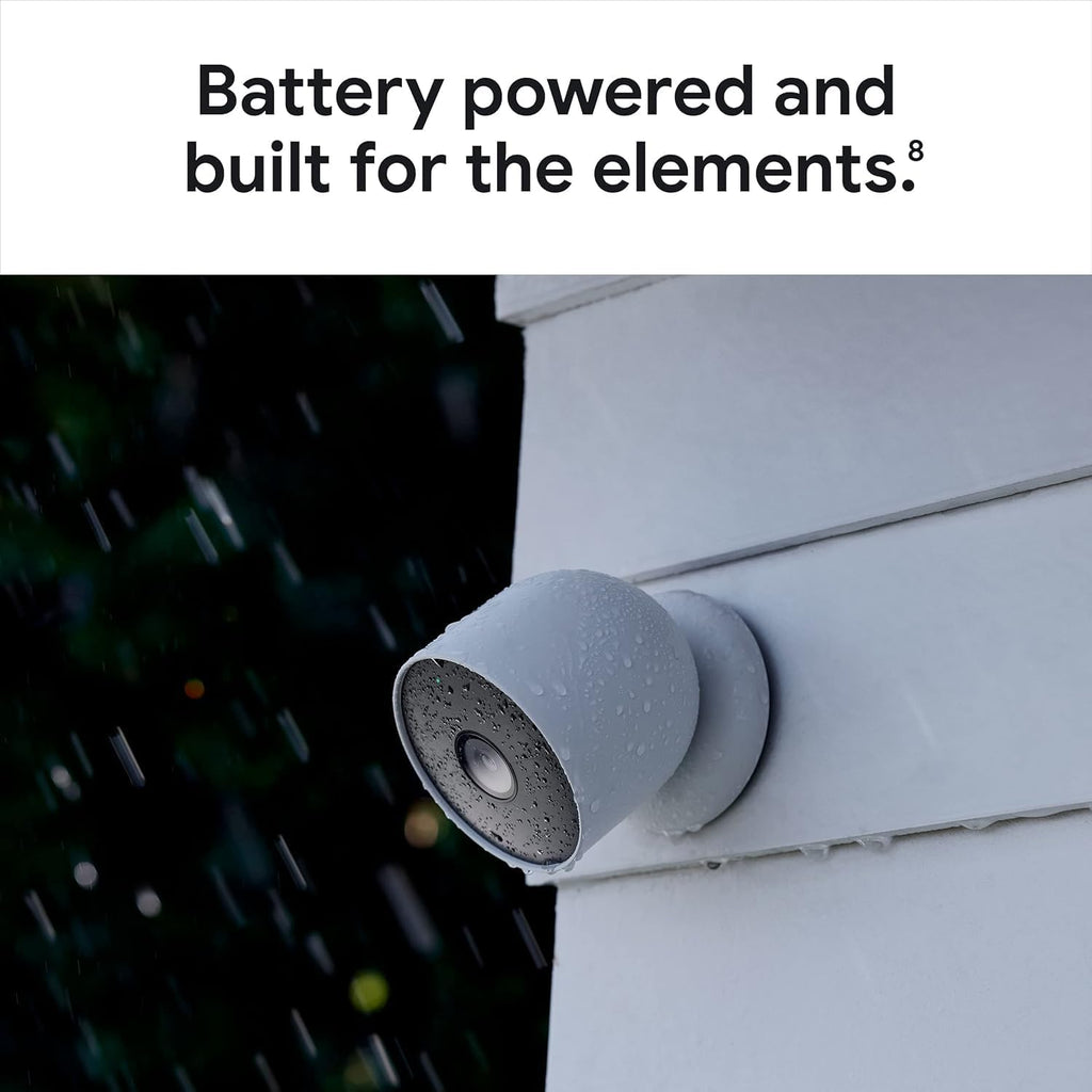 Google Nest Cam G3AL9 Indoor/Outdoor Security Camera – Wireless, Battery-Powered, 1080p HDR Video, Night Vision, 2-Way Audio, Smart Alerts, Weather-Resistant, Bulk Packaging