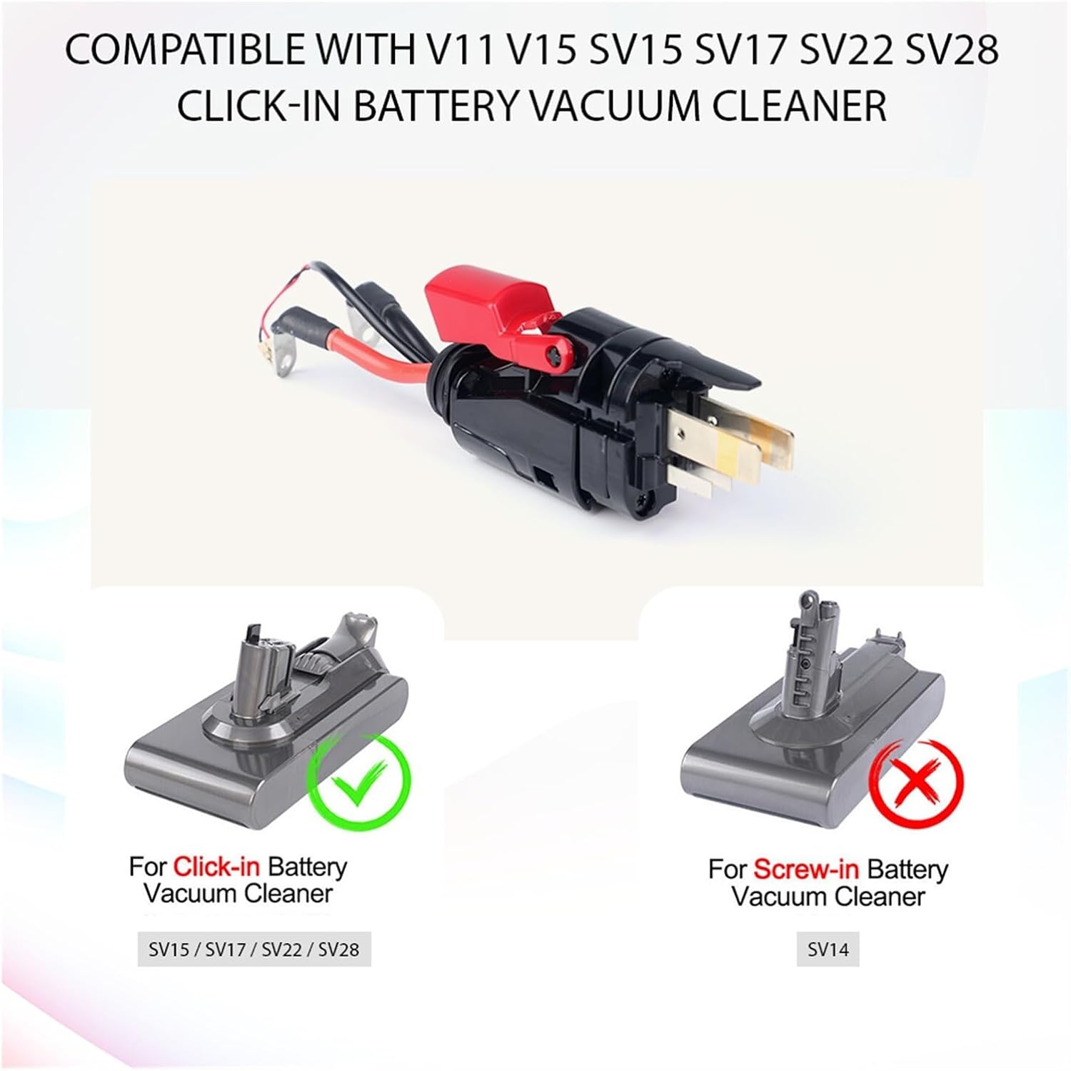 Trigger Switch Assembly/Button Replacement .Compatible for Dyson V15 V11 SV15.Click-in Battery Type Vacuum Cleaner Power Switch Repair Parts