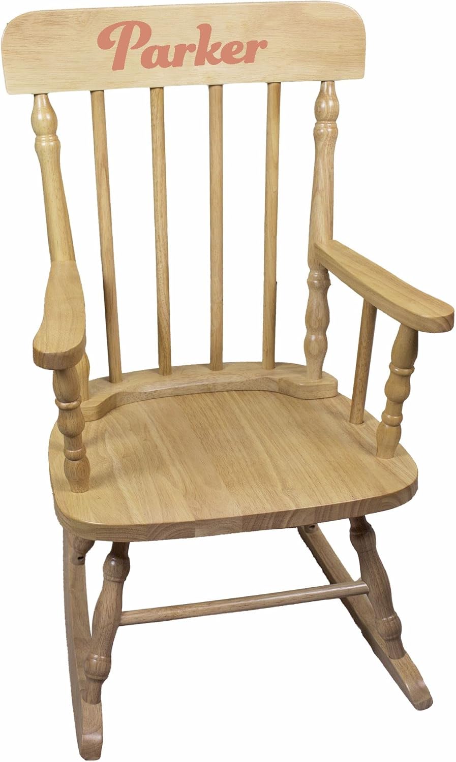 My Bambino Personalized Boys with Name only Natural Wooden Rocking Chair | Baby Shower & Birthday Gift