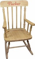 My Bambino Personalized Boys with Name only Natural Wooden Rocking Chair | Baby Shower & Birthday Gift
