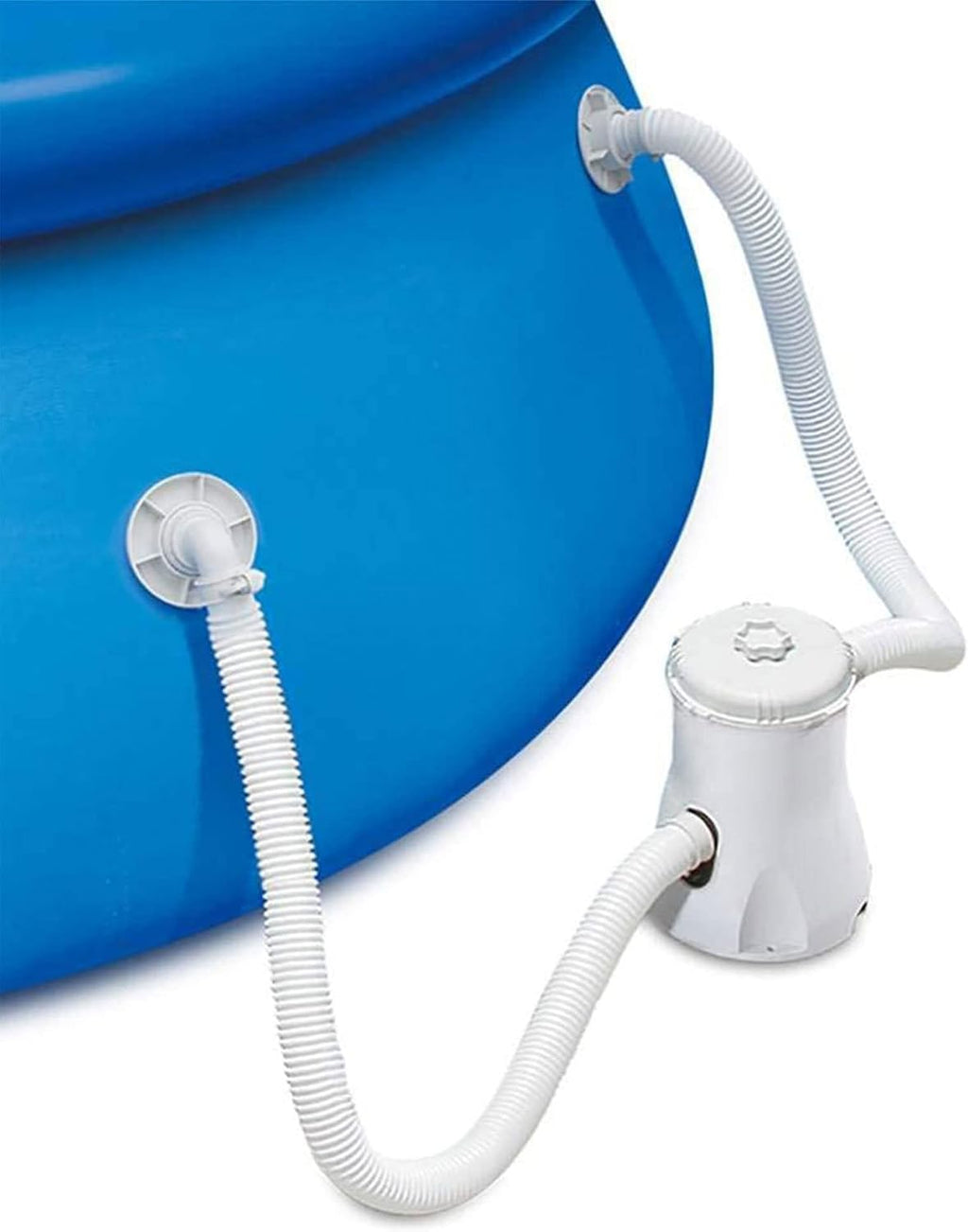 Summer Waves P1001030A Quick Set 10ft x 2.5ft Outdoor Inflatable Ring Above Ground Outdoor Swimming Pool with GFCI Model RX300 Filter Pump System, Blue
