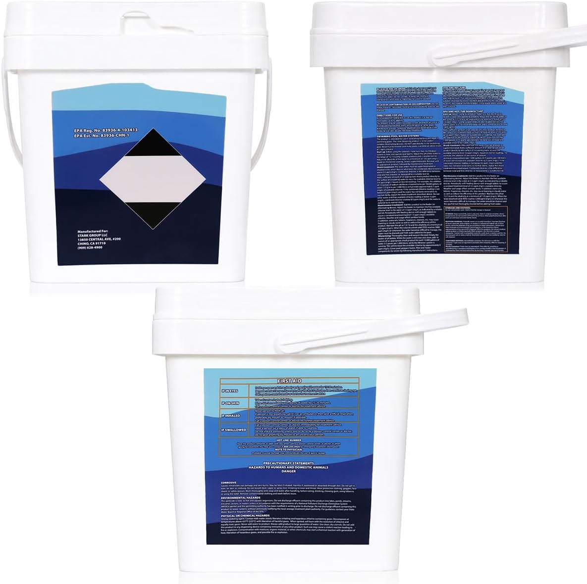 Xtremeclear 3' Swimming Pool Chlorine Tablets 99% Pure Tri-Chlor Pool Sanitizer 45LBS Slow Dissolving Chlorinating Tabs for Swimming Pools, Hot Tubs, Spa