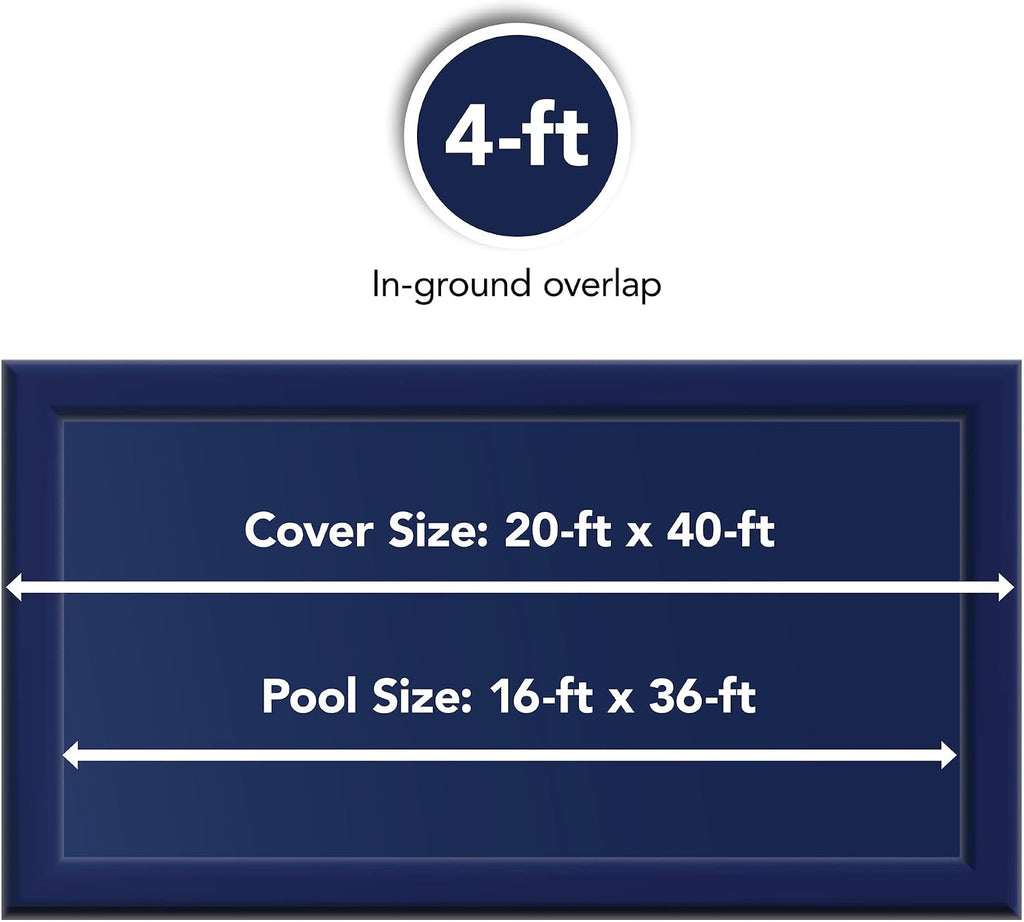 Blue Wave 16-ft x 36-ft Rectangular Leaf Net In Ground Pool Cover