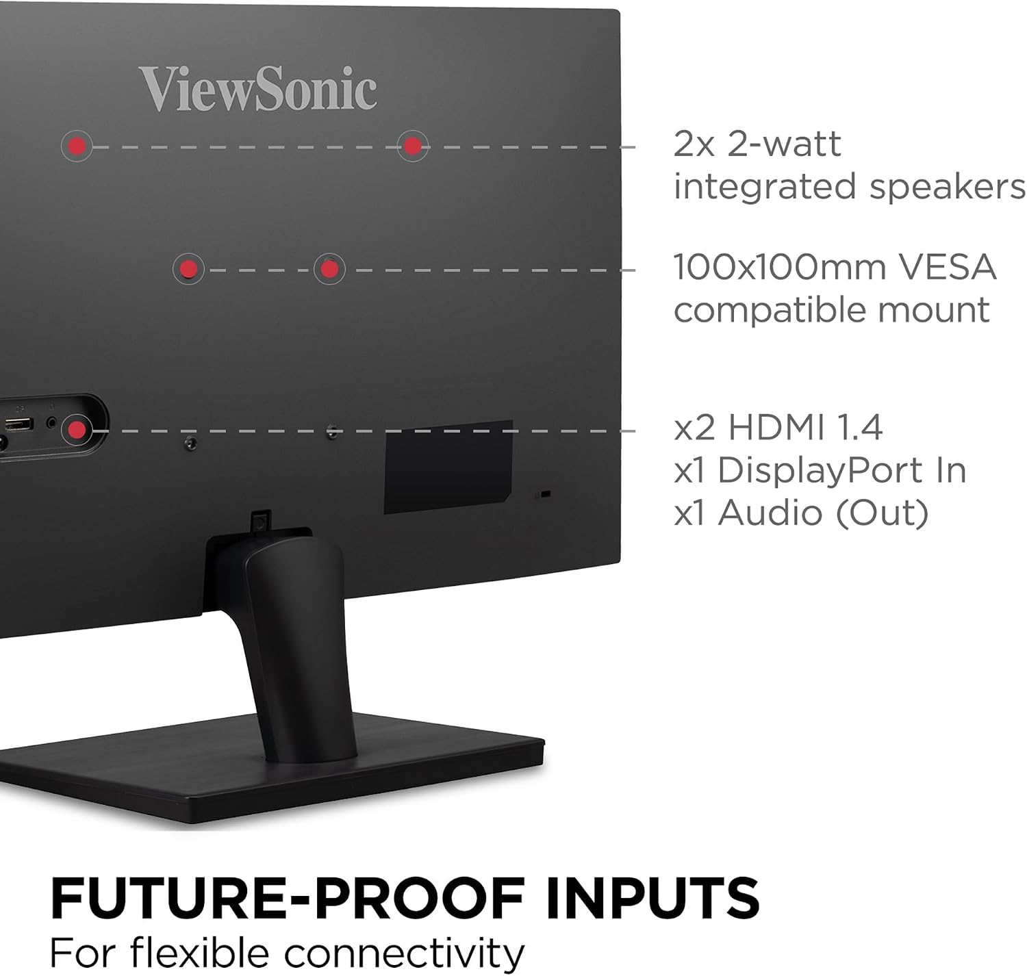 ViewSonic VA2715-2K-MHD 27 Inch 1440p LED Monitor with Adaptive Sync, Ultra-Thin Bezels, HDMI and DisplayPort (Renewed)