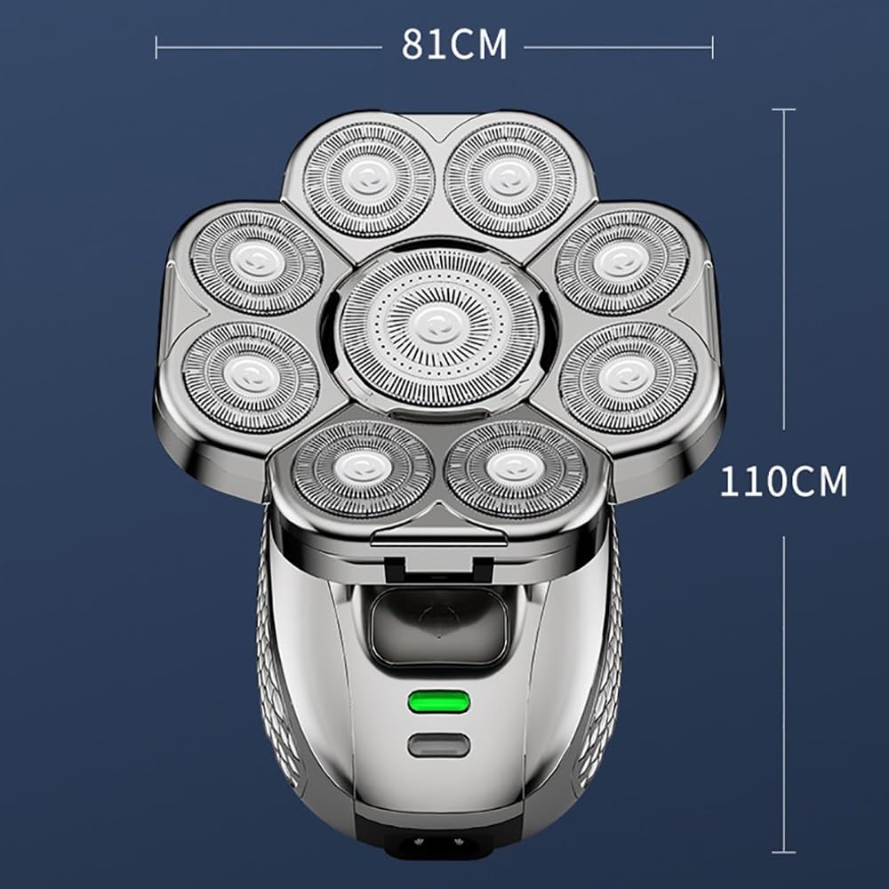 Head Shavers for Bald Men, 6 In 1 Grooming Kits Electric Shaver Facial Body Electric Razor For Men Hair Beard Trimmer Bald Head Shaving Machine Rechargeable