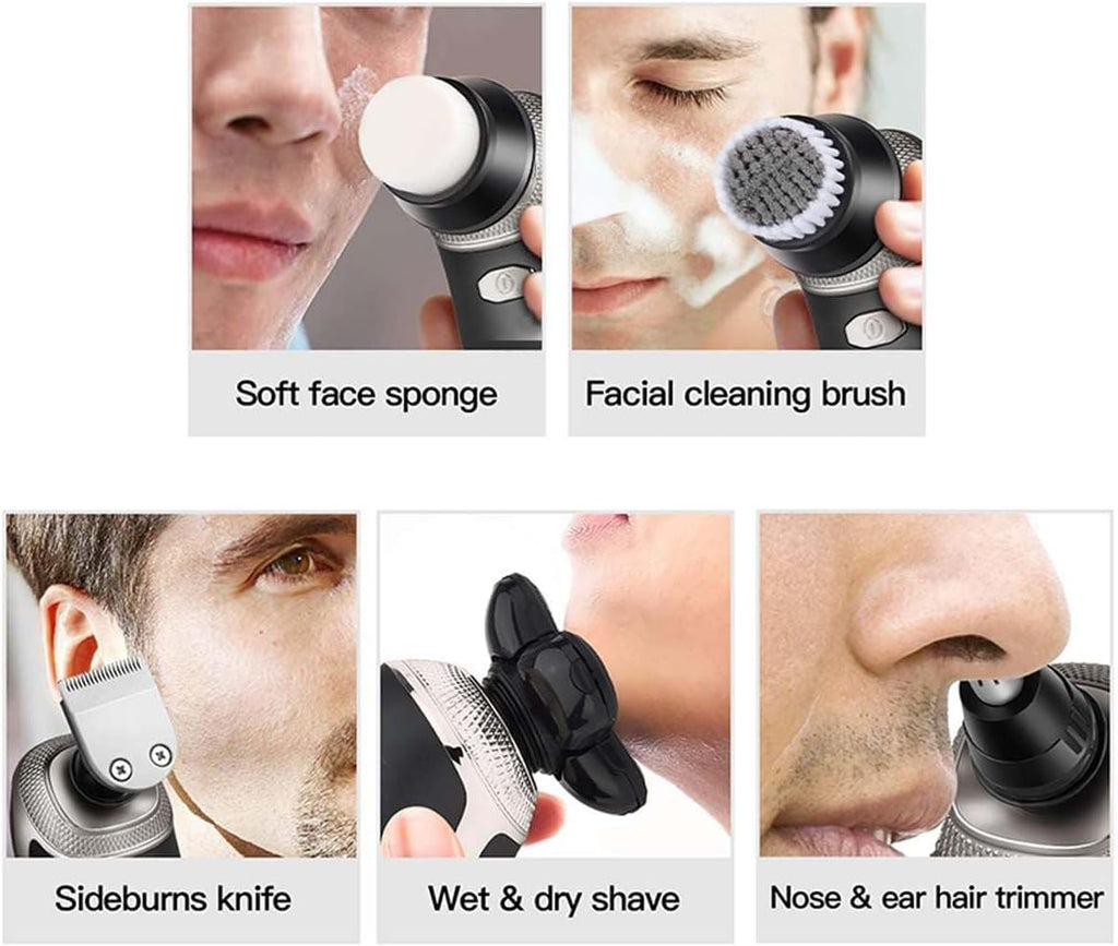 Head Shavers for Bald Men, Wet Dry Electric Shaver for Men Beard Hair Trimmer Electric Razor Rechargeable Bald Shaving Machine LCD Display Grooming Kit