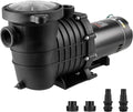 VEVOR Above Ground Pool Pump, 1HP, 80 GPM Max. Flow Single Speed Swimming Pool Pump, 110V/240V 3450RPM 34.4ft Max. Head Pool Pump with Filter Basket for Above Ground Pools, Hot Tubs, or Spas
