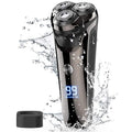 Electric Razor for Men, Waterproof Face Grooming Electric Shaver Men Powerful Rotary Male Wet Dry Face Electric Razor Men Rechargeable Beard Shaving
