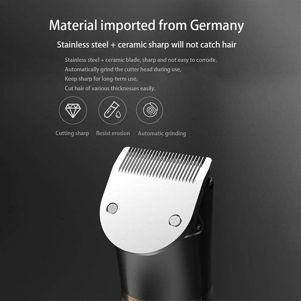 Professional Hair Clippers - Rechargeable Hair Beard Trimmer Cordless Haircut Kit with Titanium & Ceramic Waterproof Blades for Wet/Dry Cut, 5-Speed Adjustable with Barber Cape, and Travel Bag