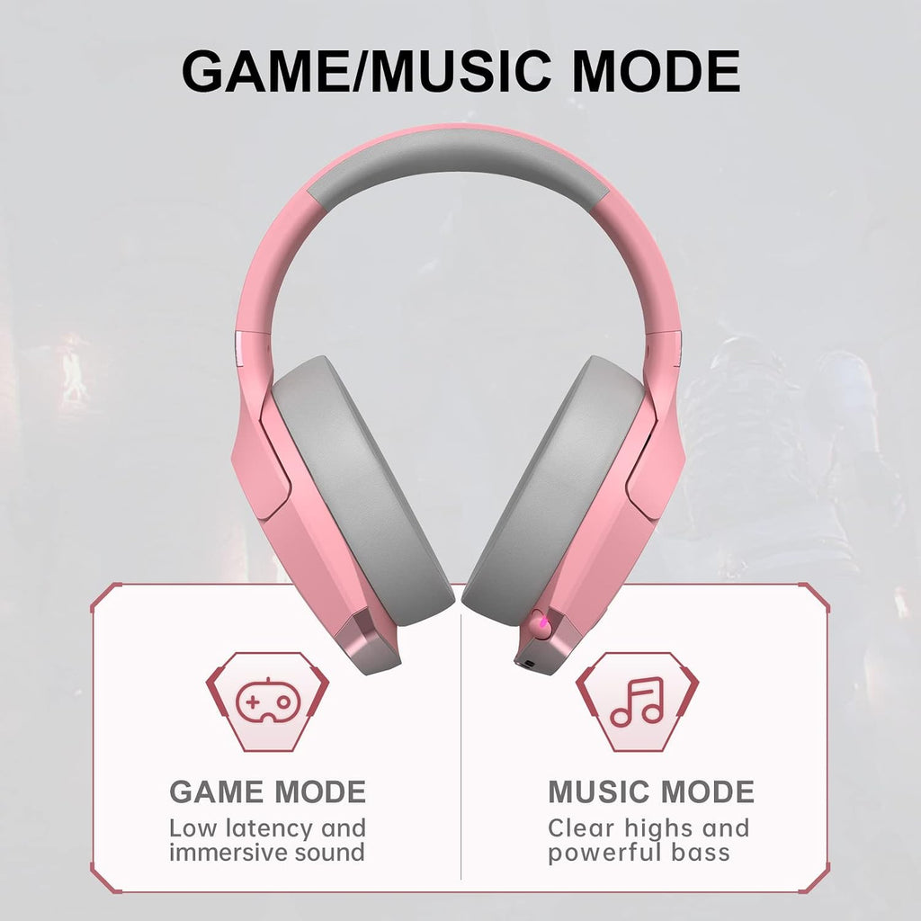 Edifier Hecate GX Hi-Res Gaming Headset for PS4/ PS5/ PC/Switch/Xbox Gamepad - USB/Type-C/3.5mm Wired Gaming Headphones with Microphone RGB Lighting - ENC Noise Cancelling - 50mm Driver (Pink)