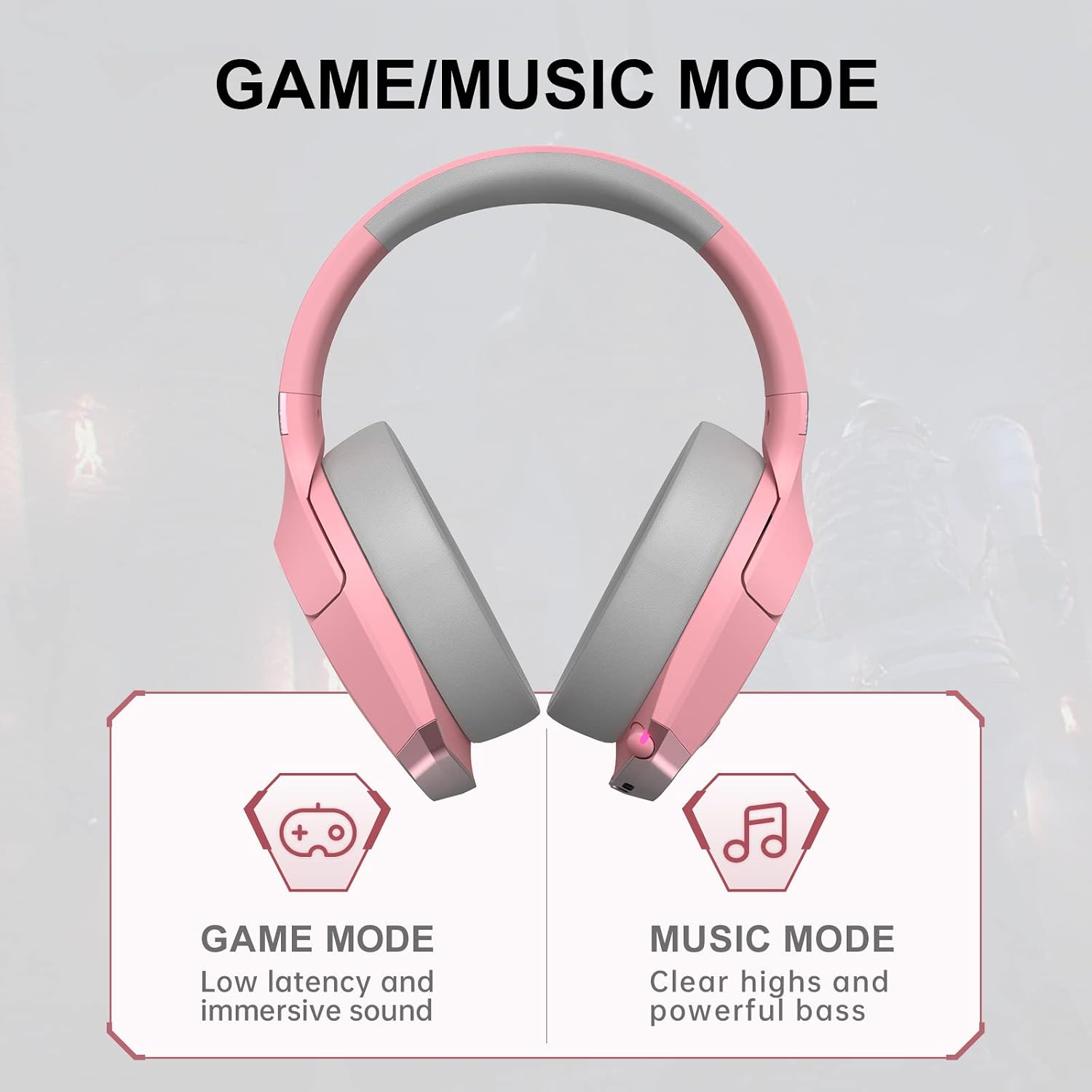 Edifier Hecate GX Hi-Res Gaming Headset for PS4/ PS5/ PC/Switch/Xbox Gamepad - USB/Type-C/3.5mm Wired Gaming Headphones with Microphone RGB Lighting - ENC Noise Cancelling - 50mm Driver (Pink)