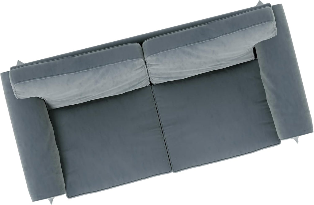 Velvet Pets Friendly Sofa Covers Made Compatible for IKEA Ektorp Loveseat Two Seat Slipcovers (Velvet Light Gray Ektorp 2)