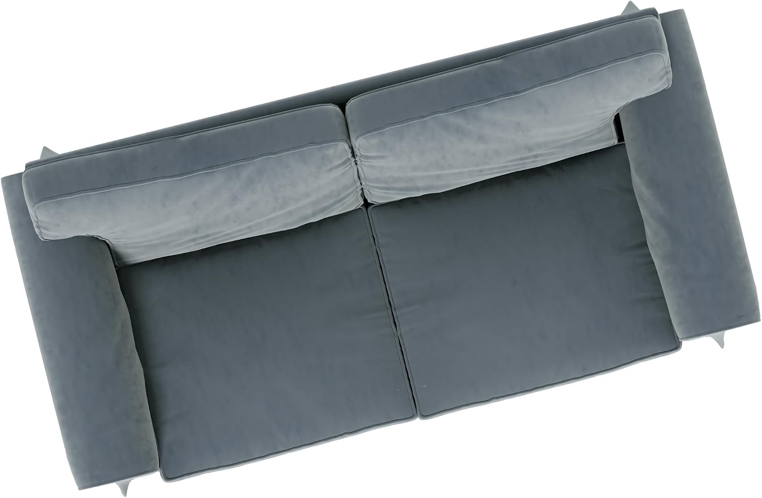 Velvet Pets Friendly Sofa Covers Made Compatible for IKEA Ektorp Loveseat Two Seat Slipcovers (Velvet Light Gray Ektorp 2)