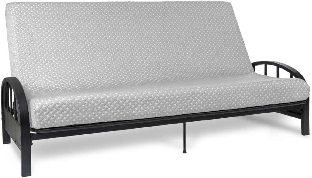 Milliard Full Size Futon Mattress, Light Grey, 71 x 52 x 6 Inch, Memory Foam Futon Mattress Full Size, CertiPUR-US, Comfy Sofa Bed, Couch, Removable Washable Hypoallergenic Cover, Frame Not Included